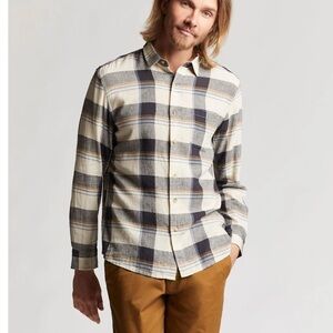 Pendleton Men's Dawson Linen Blend Plaid Button-Up Long Sleeve Shirt Size M EUC